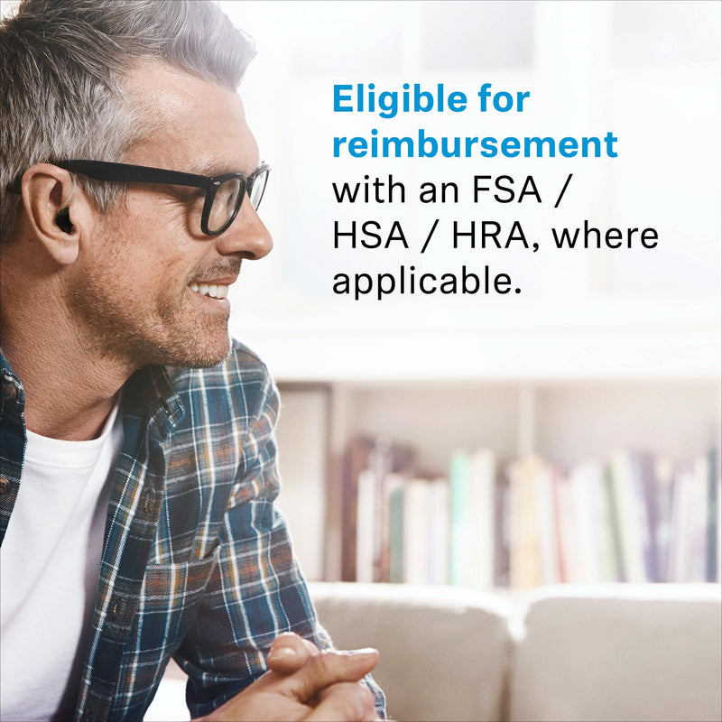 Sennheiser All-Day Clear Bluetooth Hearing Aids - OTC Hearing Aids with Bluetooth - Self-Fitting, Programmable Sound - FDA Cleared - Light Grey